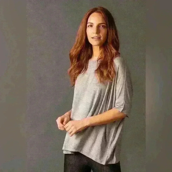 AGNES & DORA Top SWING
TUNIC Hi-Lo‎ Shirt Blush Pink 3/4
Sleeve Sz Large NWT - Picture 2 of 6